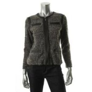 Alfani black & gray boucle zippered blazer! EUC x